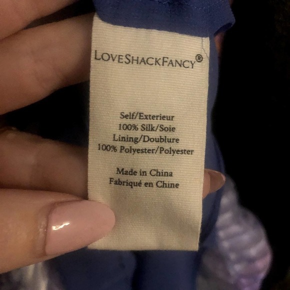 LOVESHACKFANCY Moxie Raindrop 100% Silk Purple Mini Dress Size 4 NEW - Picture 7 of 9